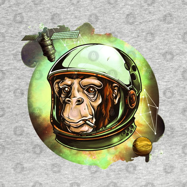 The Monkey in Space. For astronaut animal lovers and fun loving fashionistas. Get the space safari look. by BecomeAHipsterGeekNow